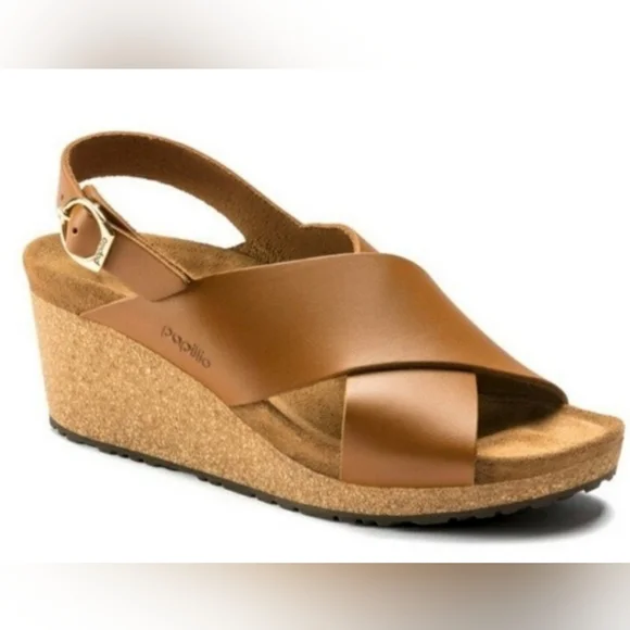 PAPILLIO BY BIRKENSTOCK SAMIRA RING COGNAC,WEDGE Sandal, BLACK,size US 11,EUR 42 - Picture 15 of 16